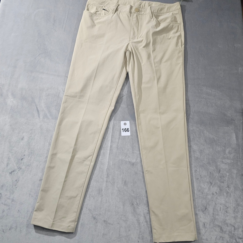 All In Motion Mens Golf Pant Slim Khaki Tan 38x32 Performance Stretch Trousers